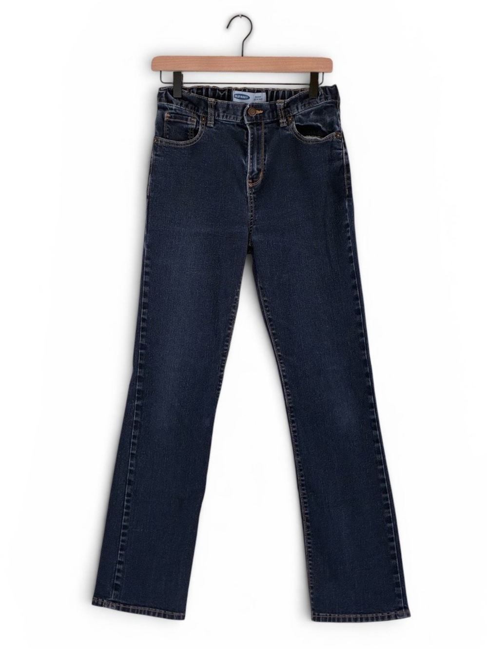 Old Navy | Classic straight mid rise rigid blue denim jeans boys size 18
